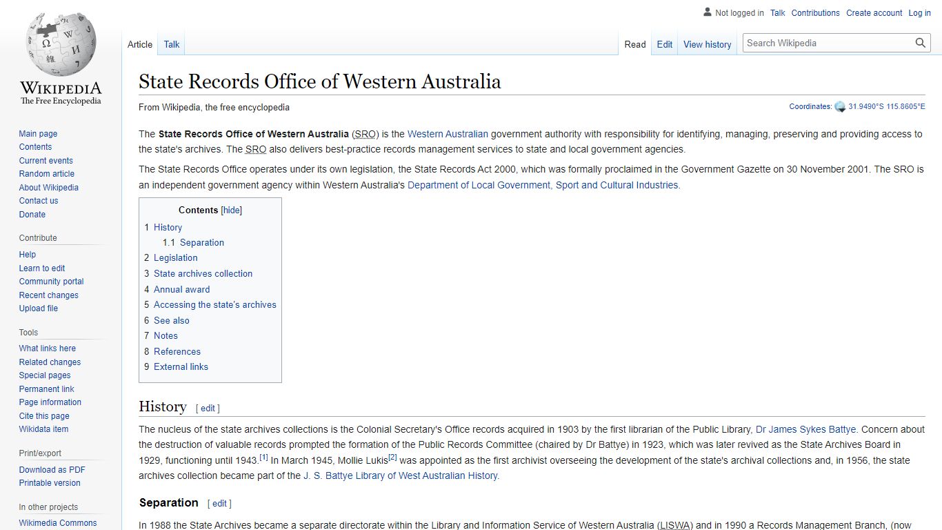 State Records Office of Western Australia - Wikipedia